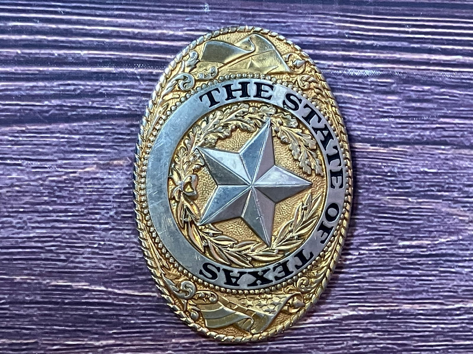 1981 Bergamot Brass Works The State of Texas Belt Buckle Texas Sterling Collection Solid Brass USA (1 of 3)