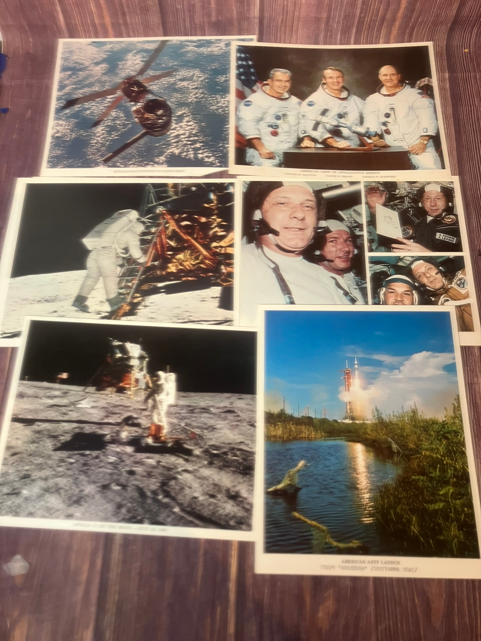 Vintage Lot NASA Apollo Era Lithographs (1975) – Moon Landing, Astronauts, Skylab, Launch Photos (1 of 3)