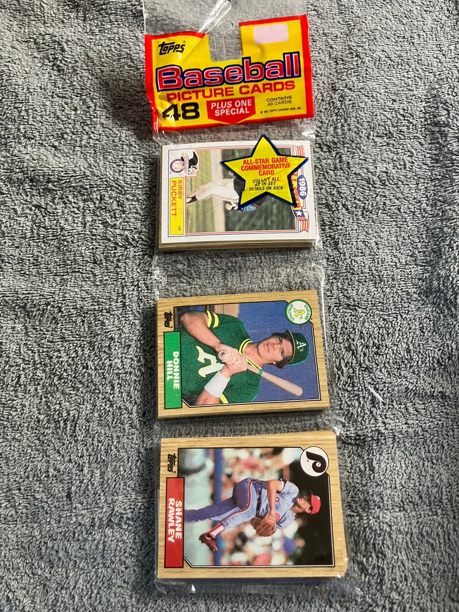 Vintage Unopened Topps Rack Pack w/Kirby Puckett: Vintage Unopened Topps Rack Pack