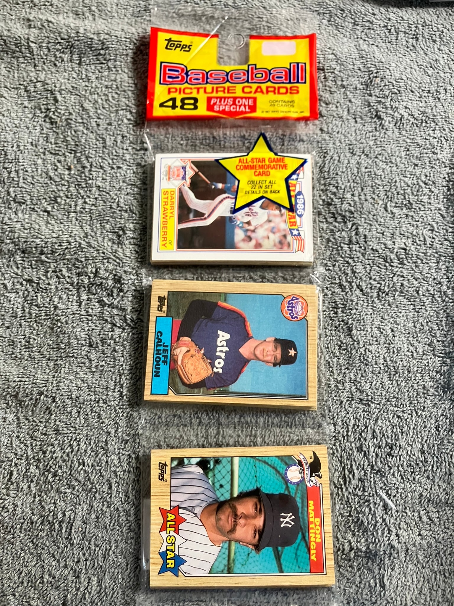 Vintage Unopened Topps Rack Pack w/Darryl Strawberry: Vintage Unopened Topps Rack Pack
