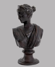 Bronze Bust of Artemis Patinated