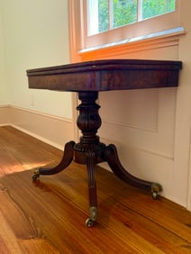 Mahogany Swivel Top Game Table c 1800