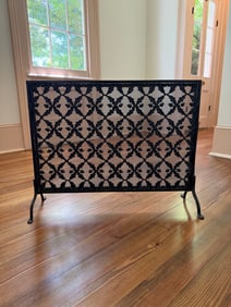 Acorn & Leaf Cast Iron Fireplace Screen