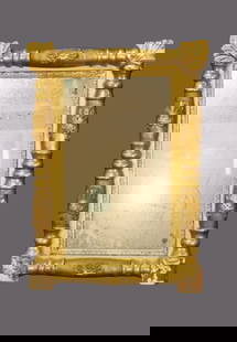 American Gilt Mirror c. 1800: American Gilt Mirror H27 1/4" x W19 1/2" x D2 7/8"