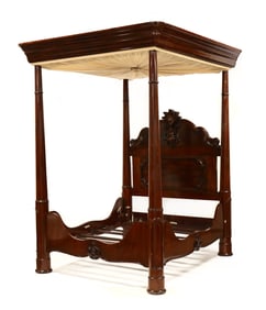 C. Lee Full Tester Mahogany Bed