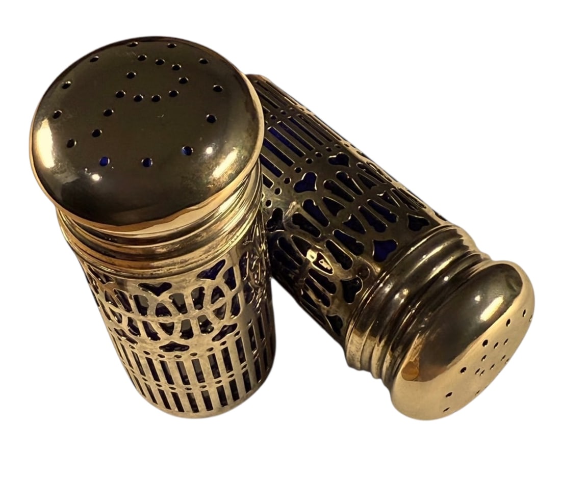Vintage Godinger Silverplate Salt & Pepper Shakers Art Deco (1 of 3)