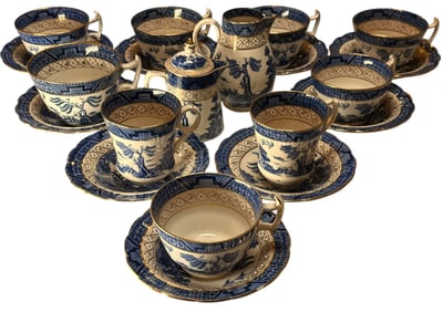 Booths Realold Willow Tea Set