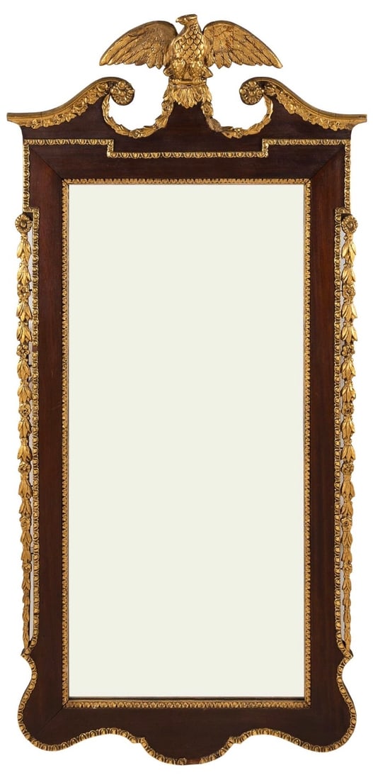 Federal ParcelGiltwood and Mahogany Federal Mirror Large (1 of 2)