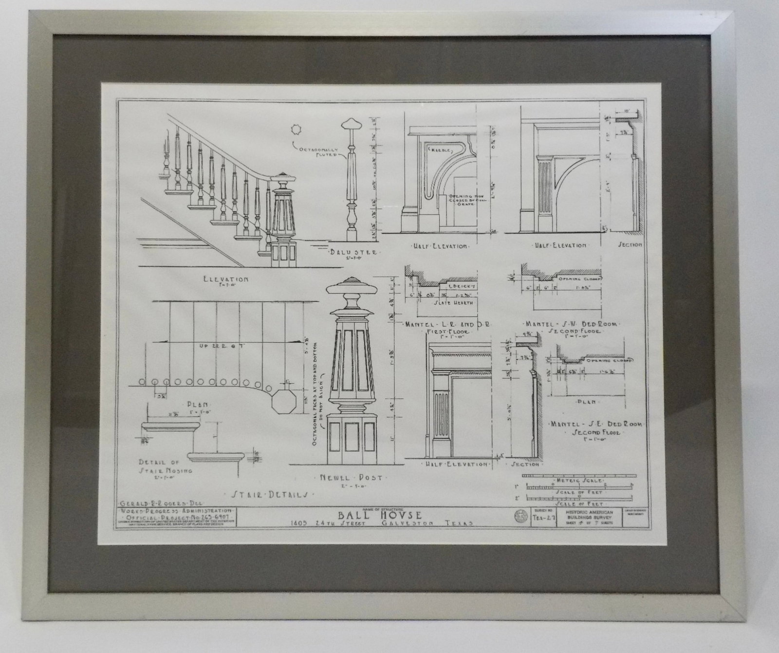 Southern Architectural Print Framed (1 of 1)