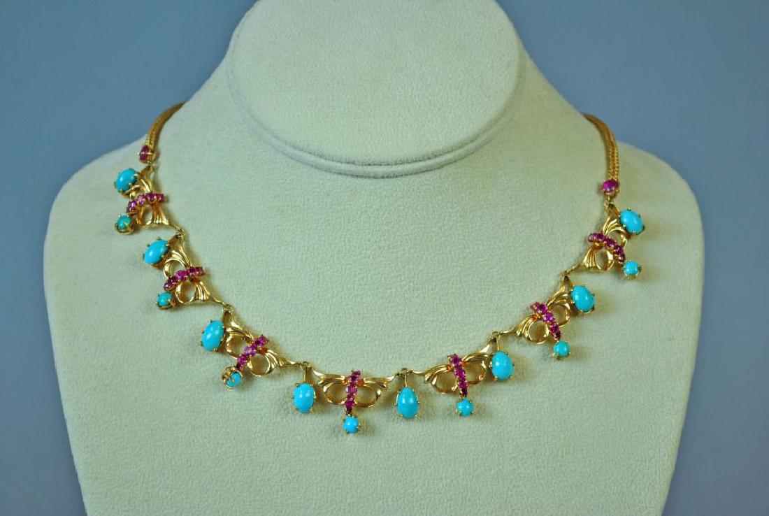 TURQUOISE & RUBY CHOKER (1 of 3)
