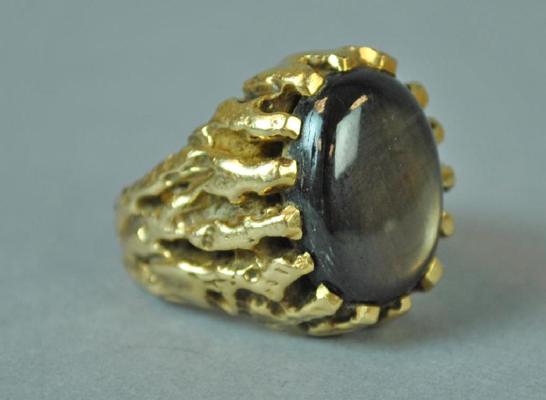 GENT'S BLACK MOONSTONE RING (1 of 3)