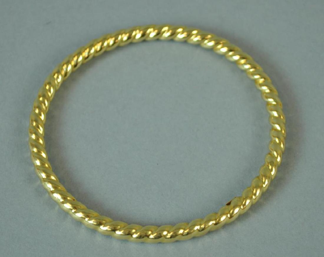 GOLD TWIST BANGLE BRACELET (1 of 1)