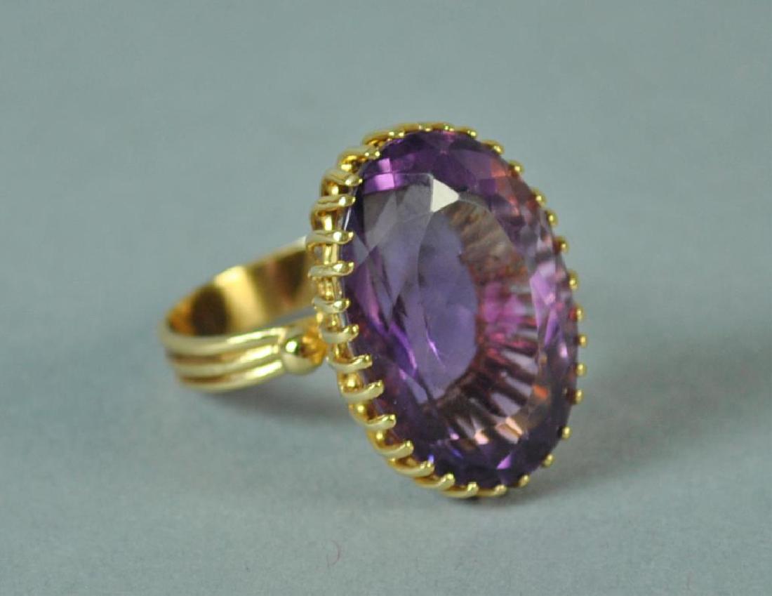 GOLD & AMETHYST DINNER RING (1 of 2)