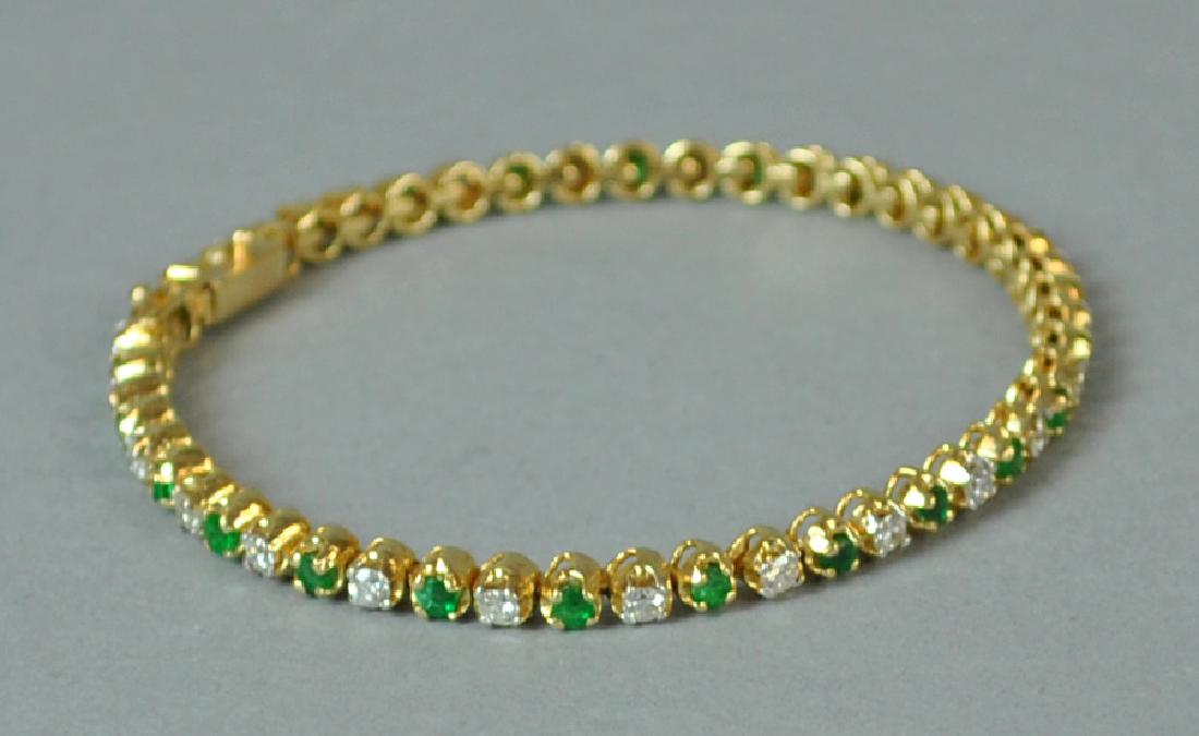 DIAMOND & EMERALD TENNIS BRACELET, 2.40CTW (1 of 1)