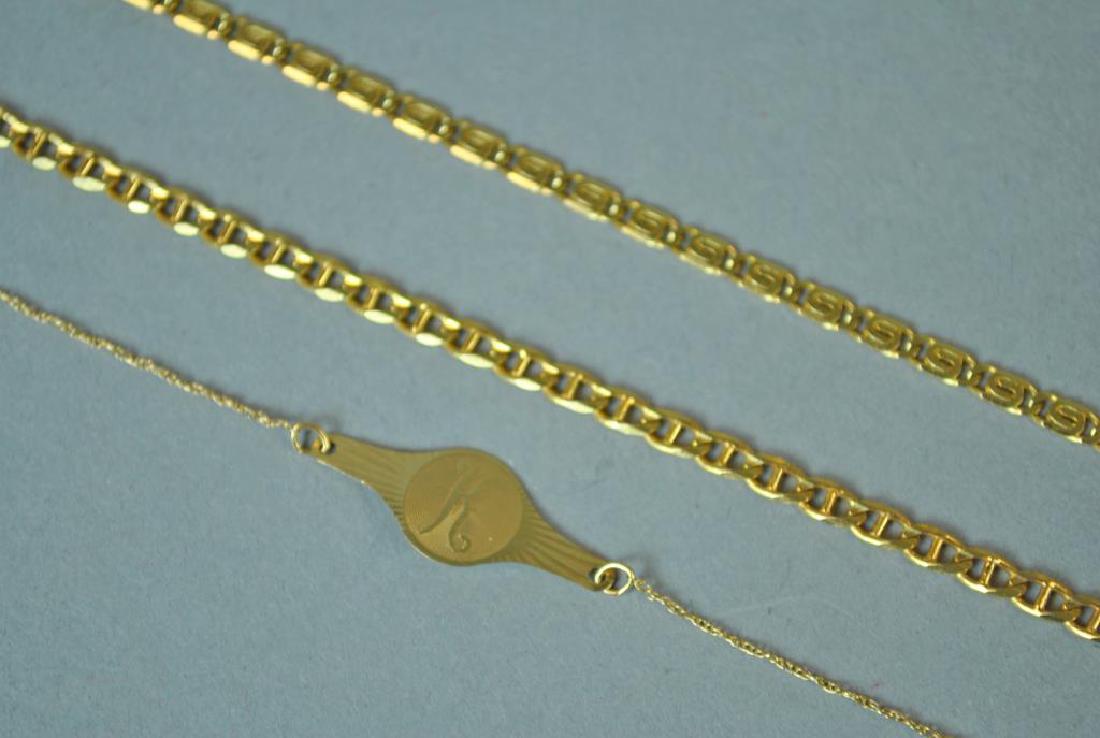 (3) GOLD LINK BRACELETS (1 of 2)