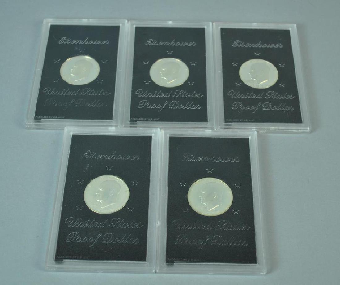 (5) EISENHOWER 40% PROOF SILVER DOLLARS (1 of 1)