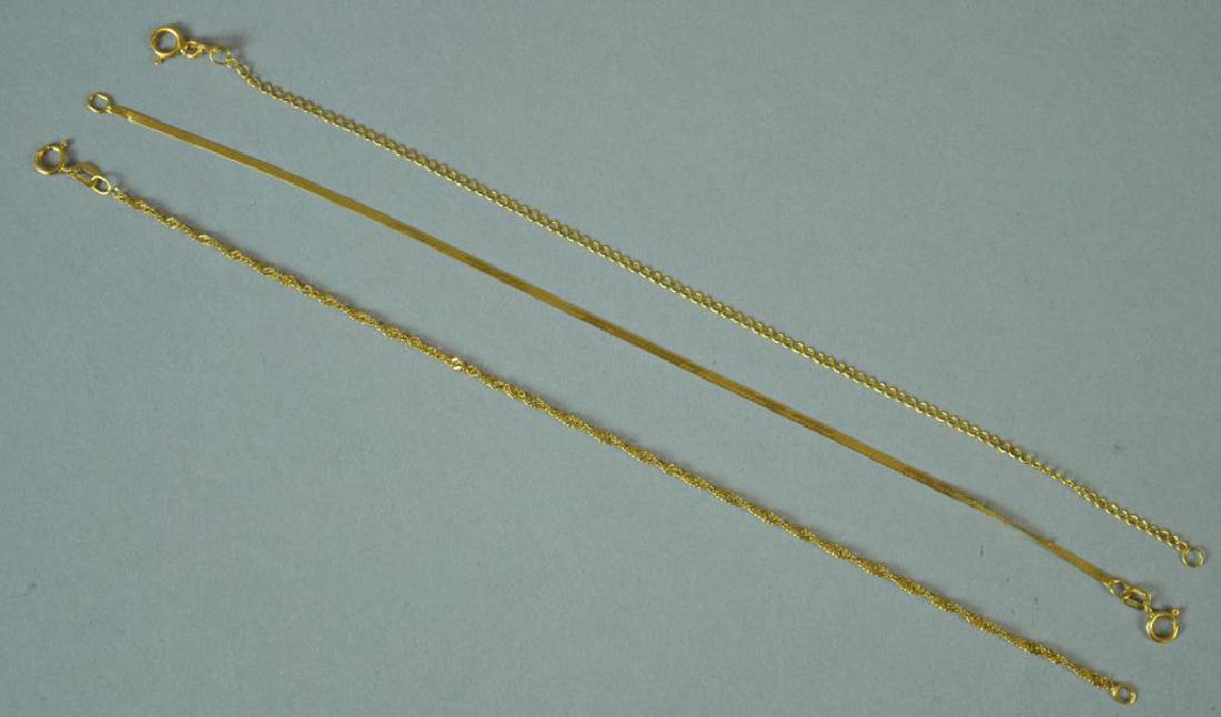 (3) 18K CHAIN LINK BRACELETS (1 of 2)