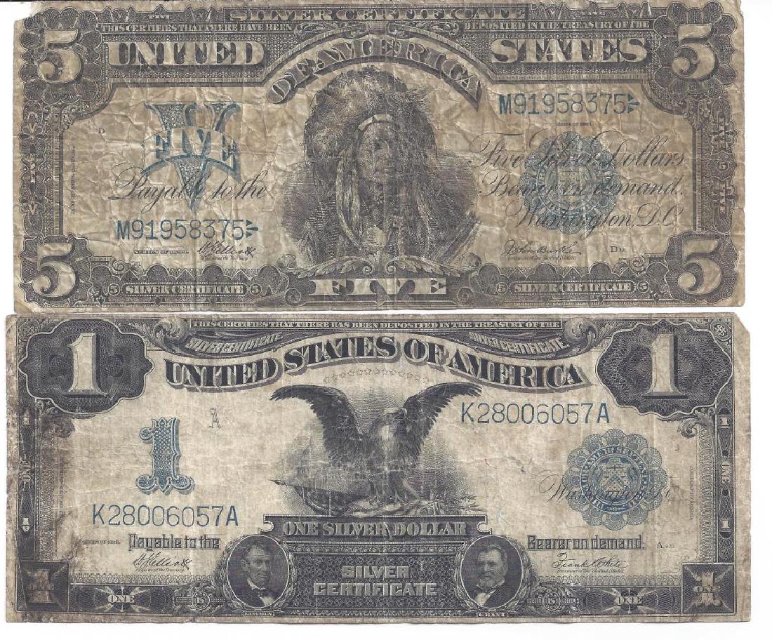 (4) PIECE GROUP OF LARGE NOTE SILVER CERTIFICATES (1 of 4)