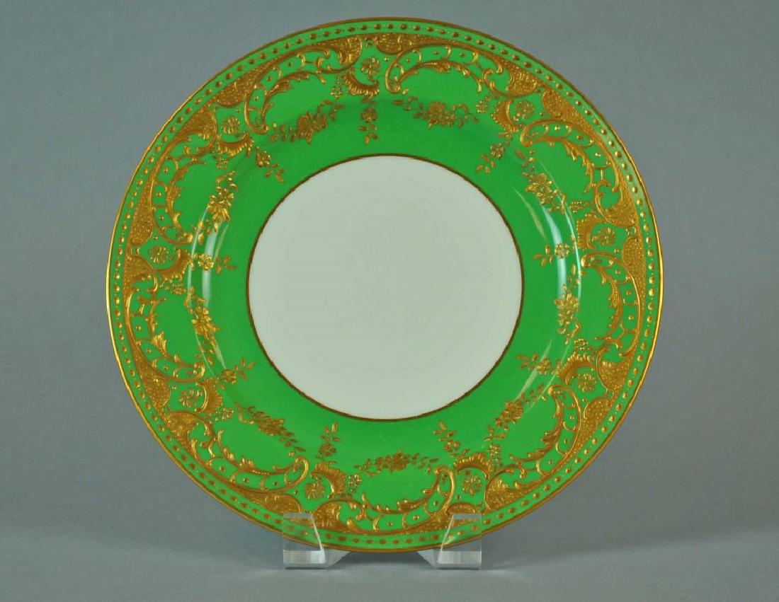 (6) MINTONS GREEN & GILT CABINET PLATES (1 of 3)