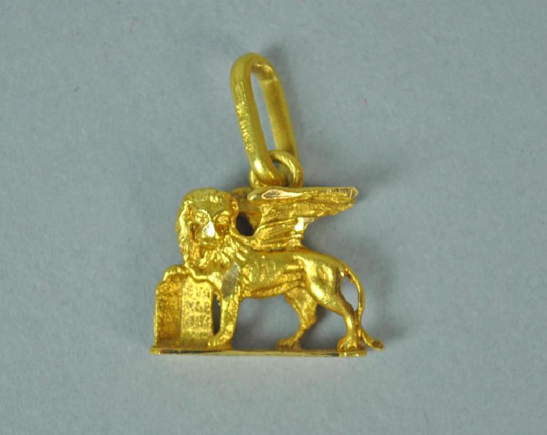 18K WINGED LION CHARM PENDANT (1 of 2)
