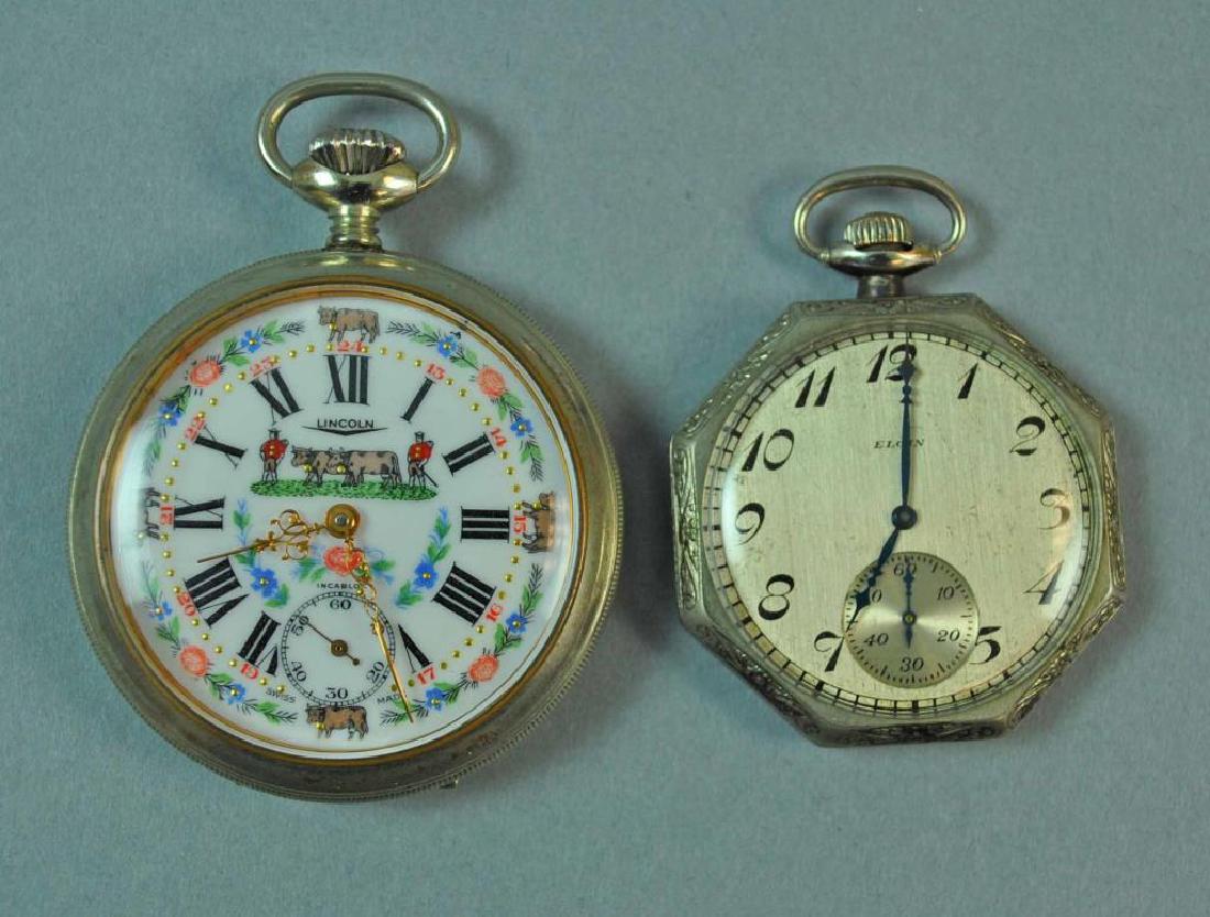 (2) SILVERTONE POCKET WATCHES (1 of 3)