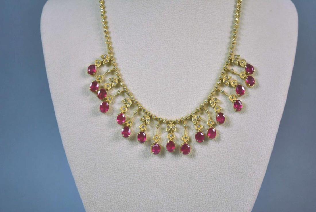 RUBY & DIAMOND NECKLACE (1 of 4)