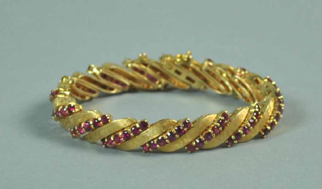GOLD & RUBY BRACELET, 6.30CTW (1 of 2)