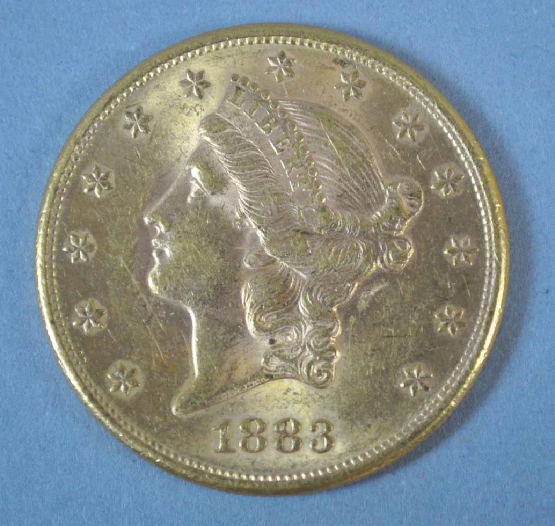 1883-S US DOUBLE EAGLE $20 GOLD COIN (1 of 2)