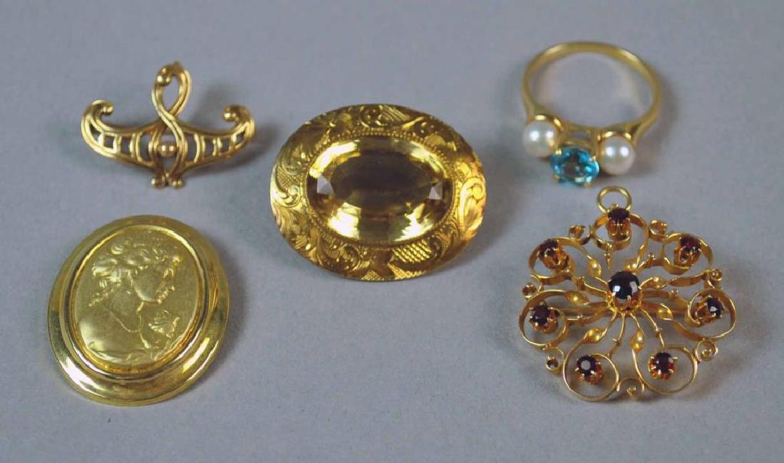 (5) PIECE GOLD JEWELRY GROUP (1 of 1)