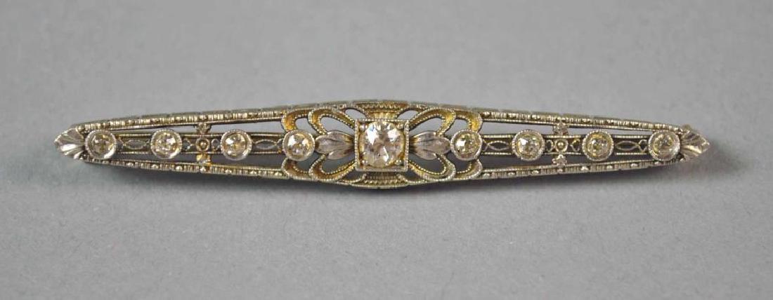 18K DIAMOND BAR PIN (1 of 2)