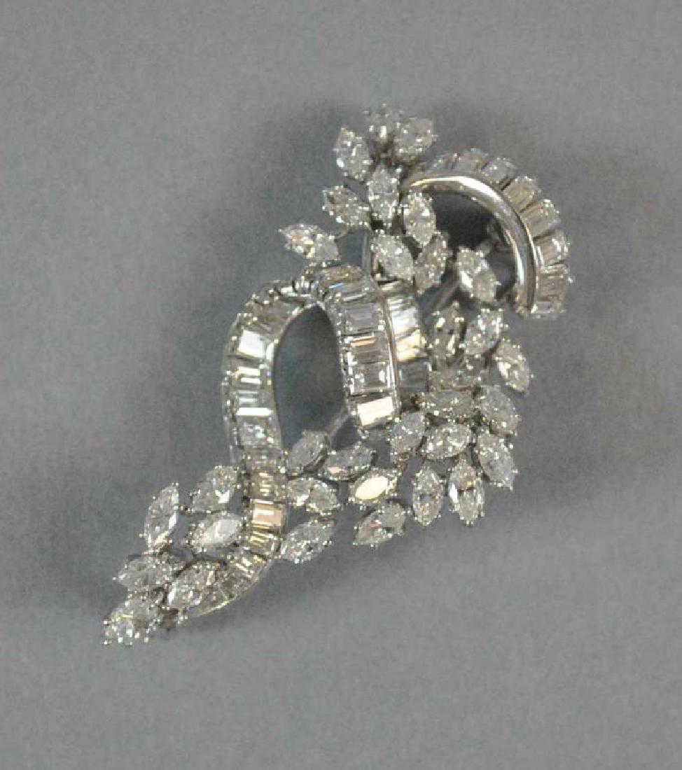 PLATINUM & DIAMOND CASCADE BROOCH, 8.25CTW (1 of 2)