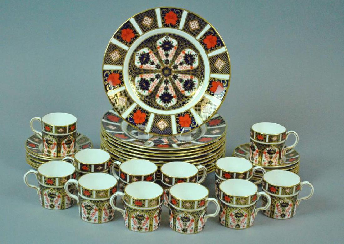 (35) PIECE ROYAL CROWN DERBY OLD IMARI DESSERT SET (1 of 2)