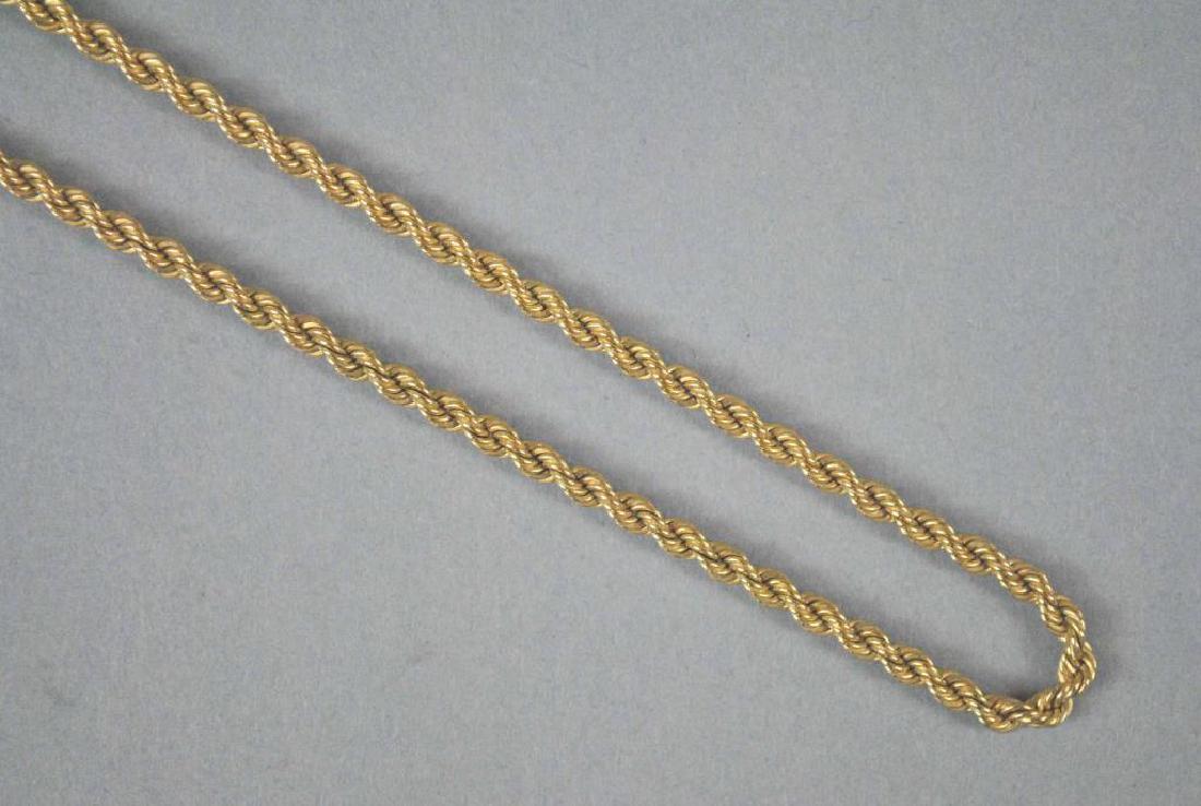 GOLD ROPE LINK NECKCHAIN, 22.3GMS. (1 of 2)