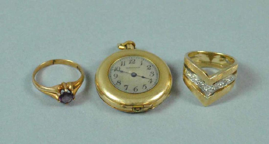 (2) RINGS AND A POCKET WATCH (1 of 1)