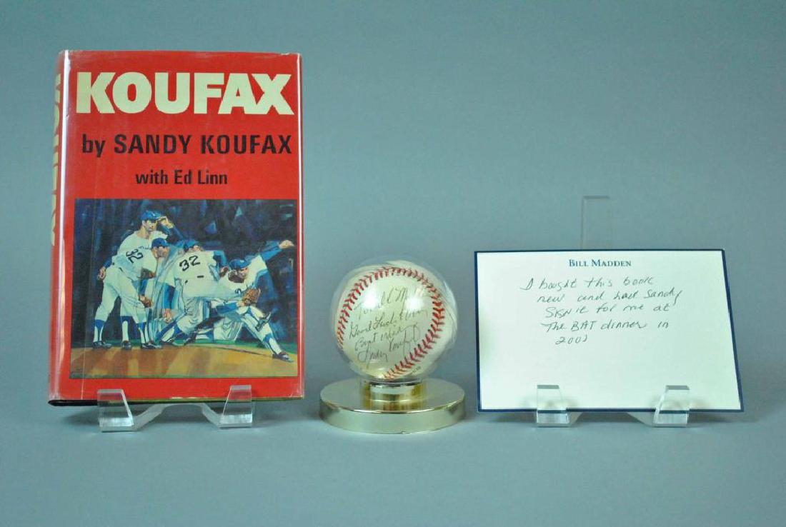SANDY KOUFAX & BILL MADDEN BASEBALL MEMORABILIA (1 of 6)