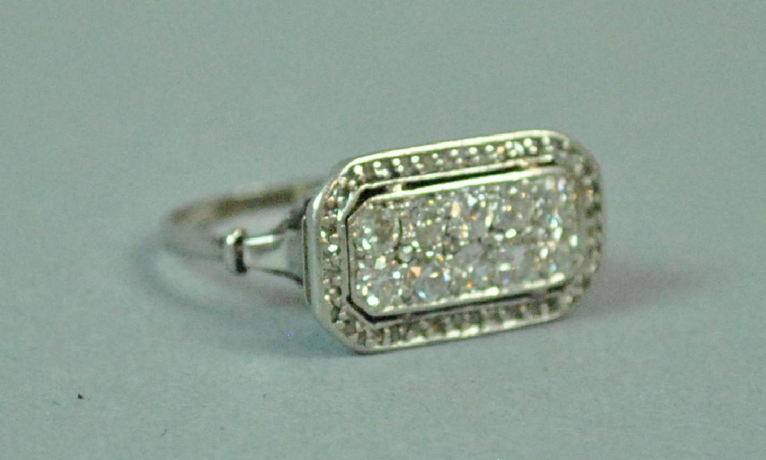 ART DECO PLATINUM & DIAMOND RING (1 of 3)