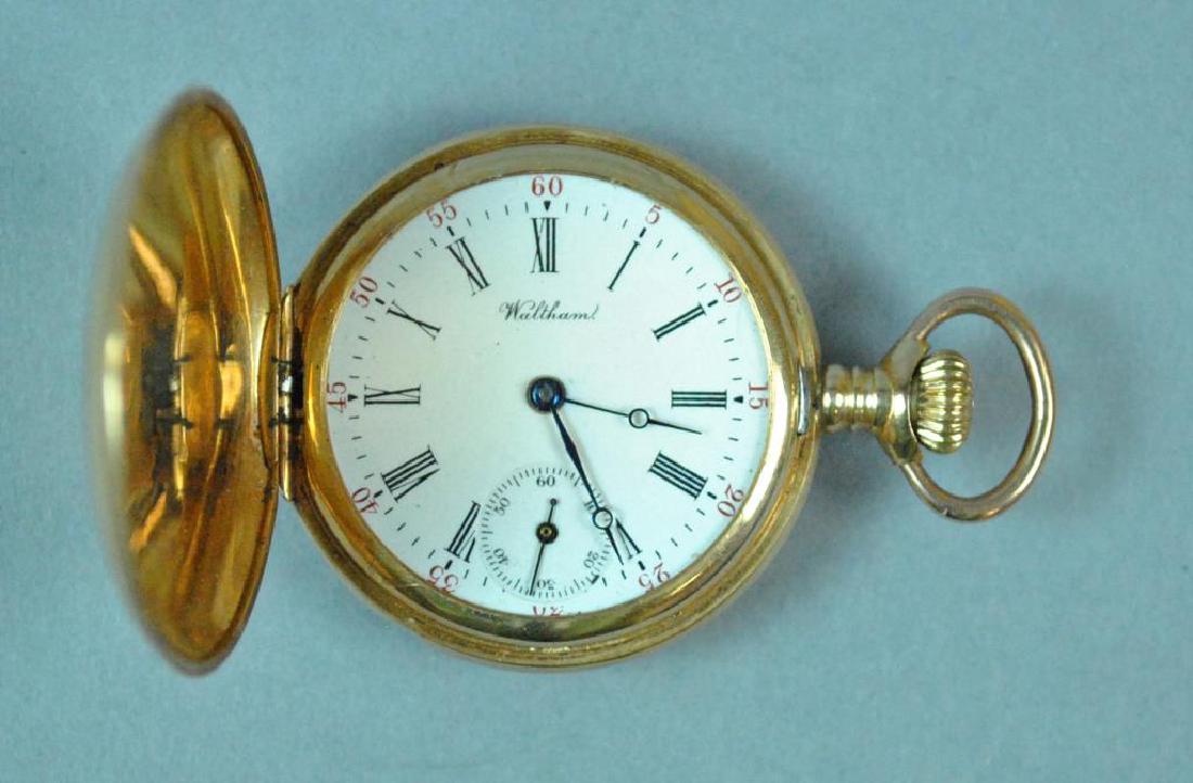 LADIES WALTHAM 14K & DIAMOND POCKET WATCH (1 of 4)