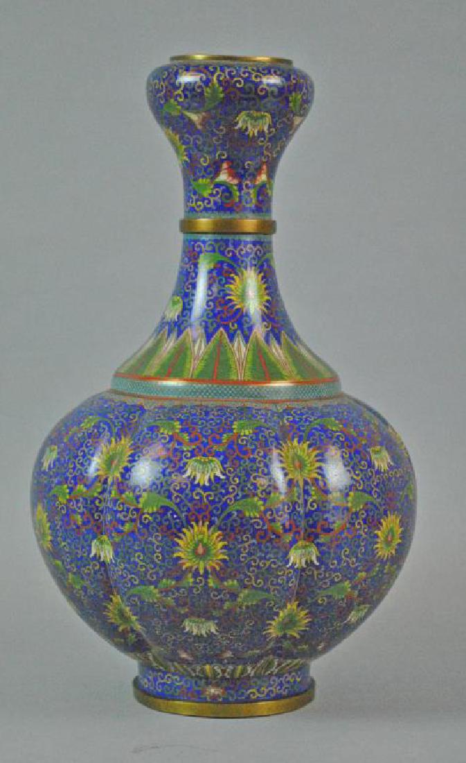 LARGE VINTAGE CHINESE CLOISONNE VASE (1 of 4)