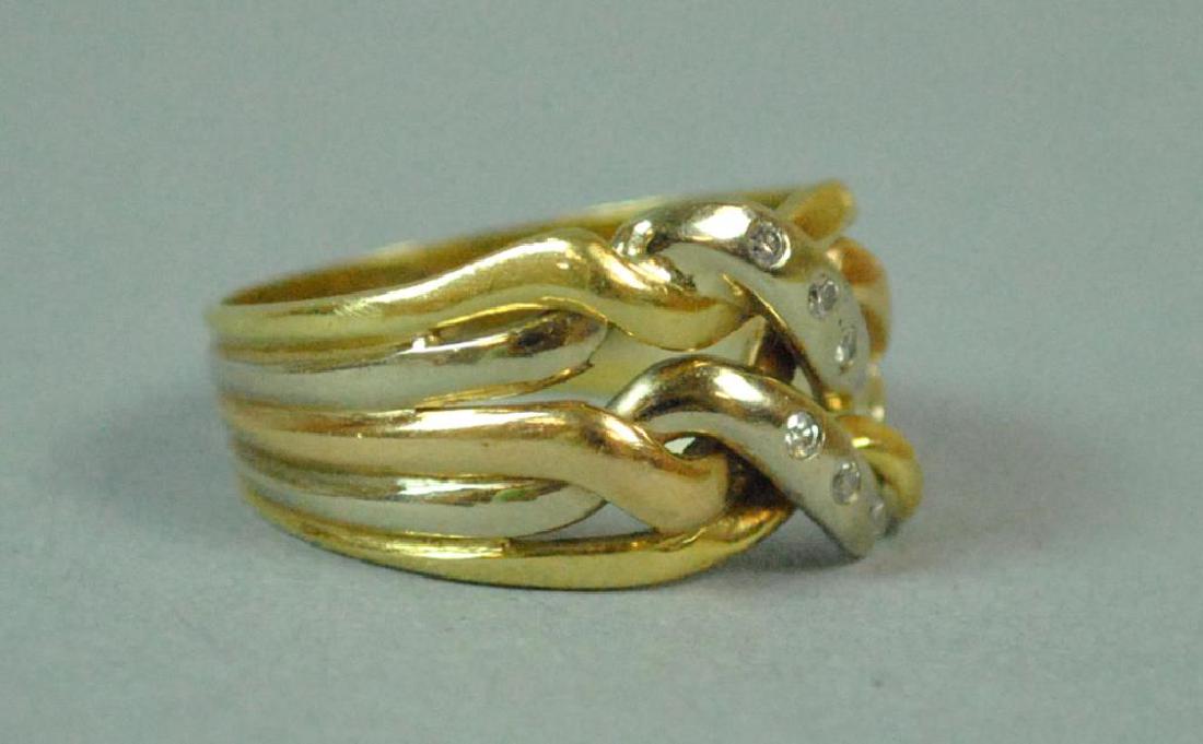 18K BICOLOR DIAMOND RING (1 of 3)