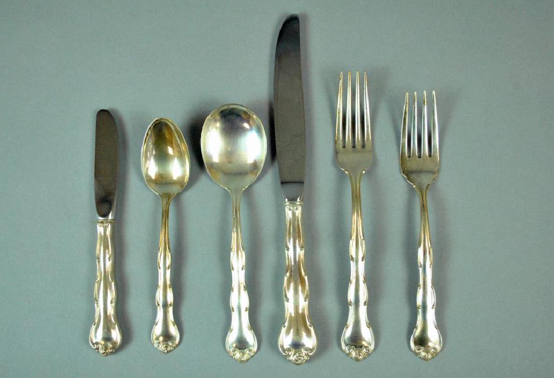 (68) PIECE GORHAM STERLING FLATWARE SERVICE (1 of 3)