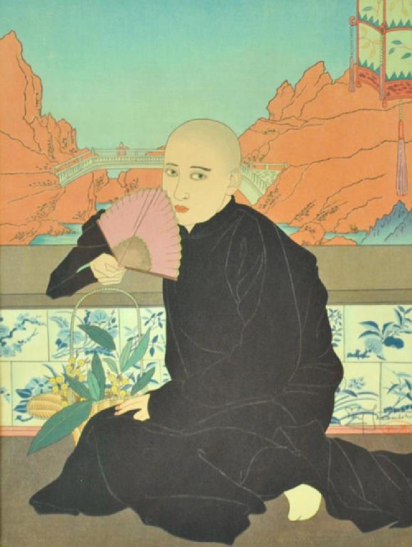 PAUL JACOULET WOODBLOCK - CHINESE FRUIT BASKET (1 of 6)