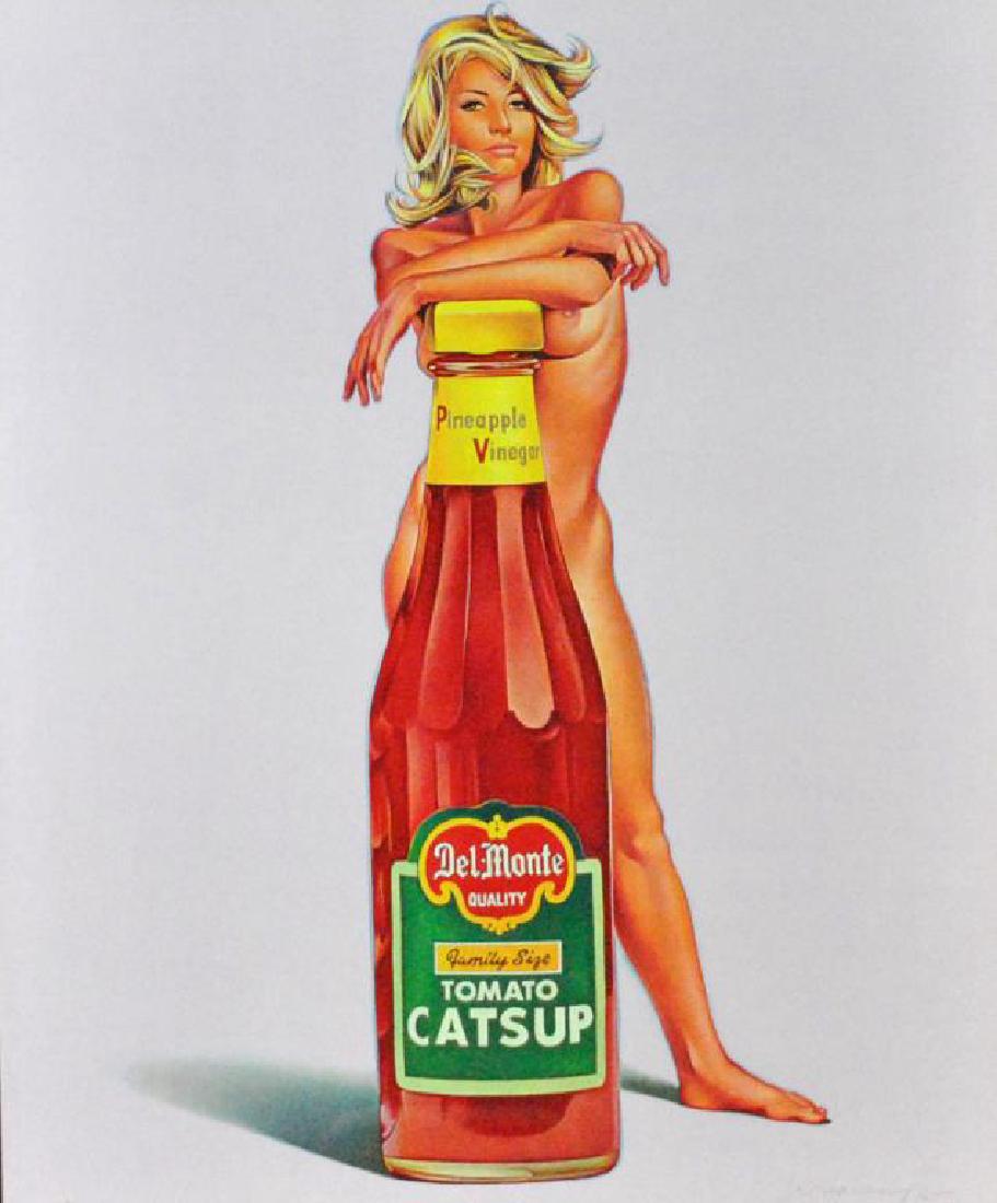 MEL RAMOS COLOR LITHOGRAPH - DELLA MONTY: pencil signed and dated ’72 (lower right), A/P from edition of 2500, Ro Gallery label verso, 30.5x25in., overall framed 39x34in., Opening Bid: $800/
