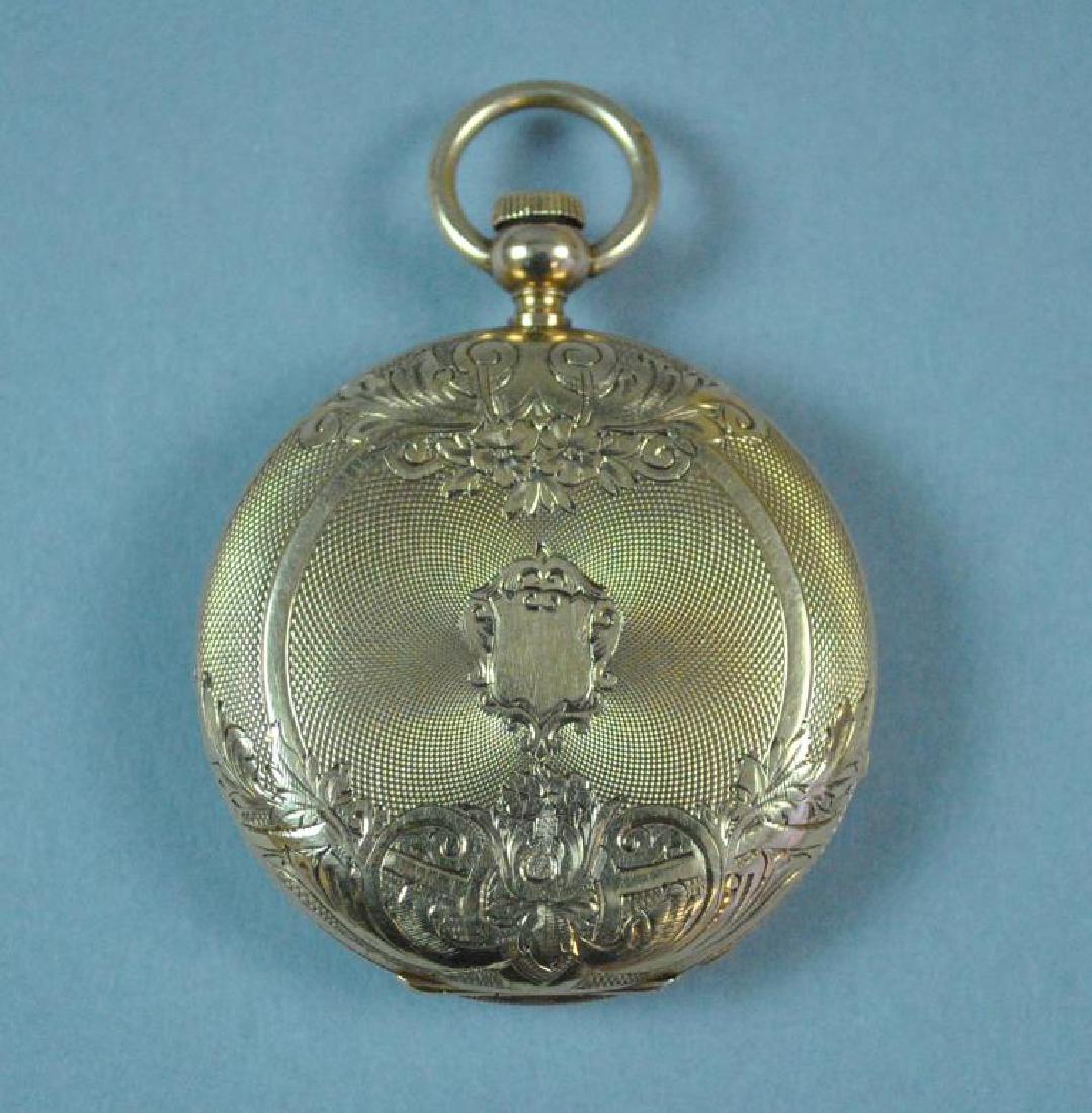 LADY ELGIN 14K HUNTER CASE KEY WIND POCKET WATCH (1 of 4)