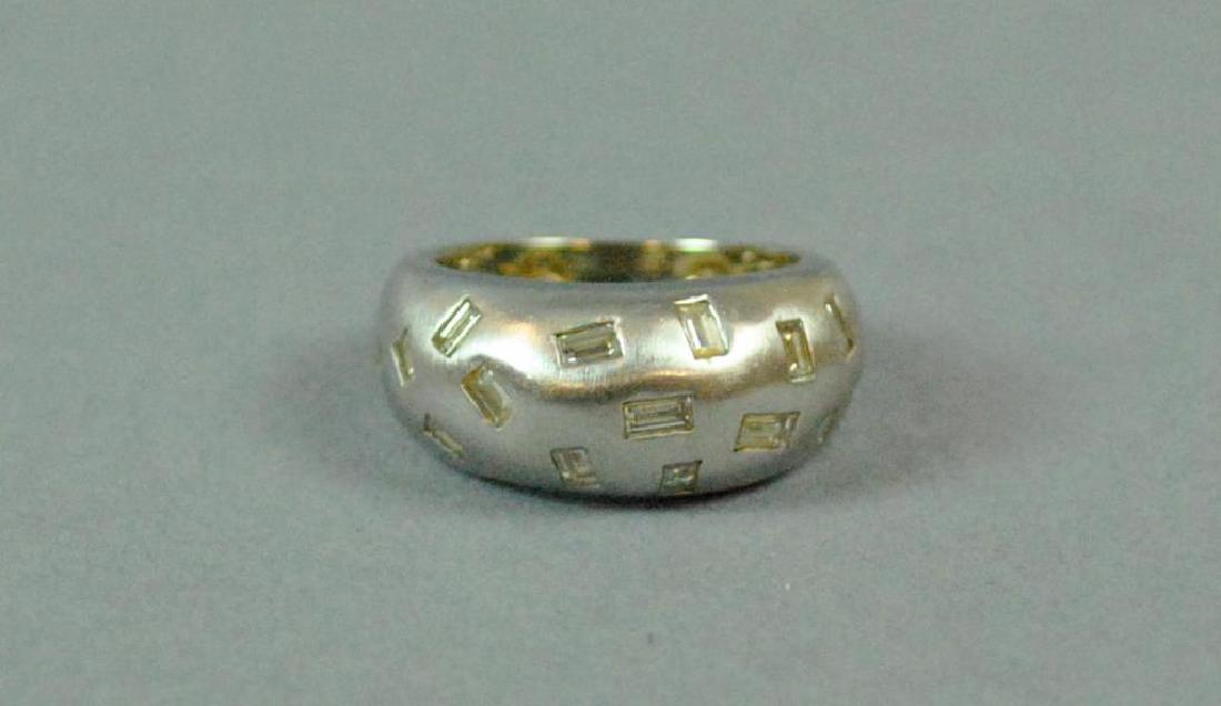 14K MODERN STYLE DIAMOND DOME RING (1 of 5)