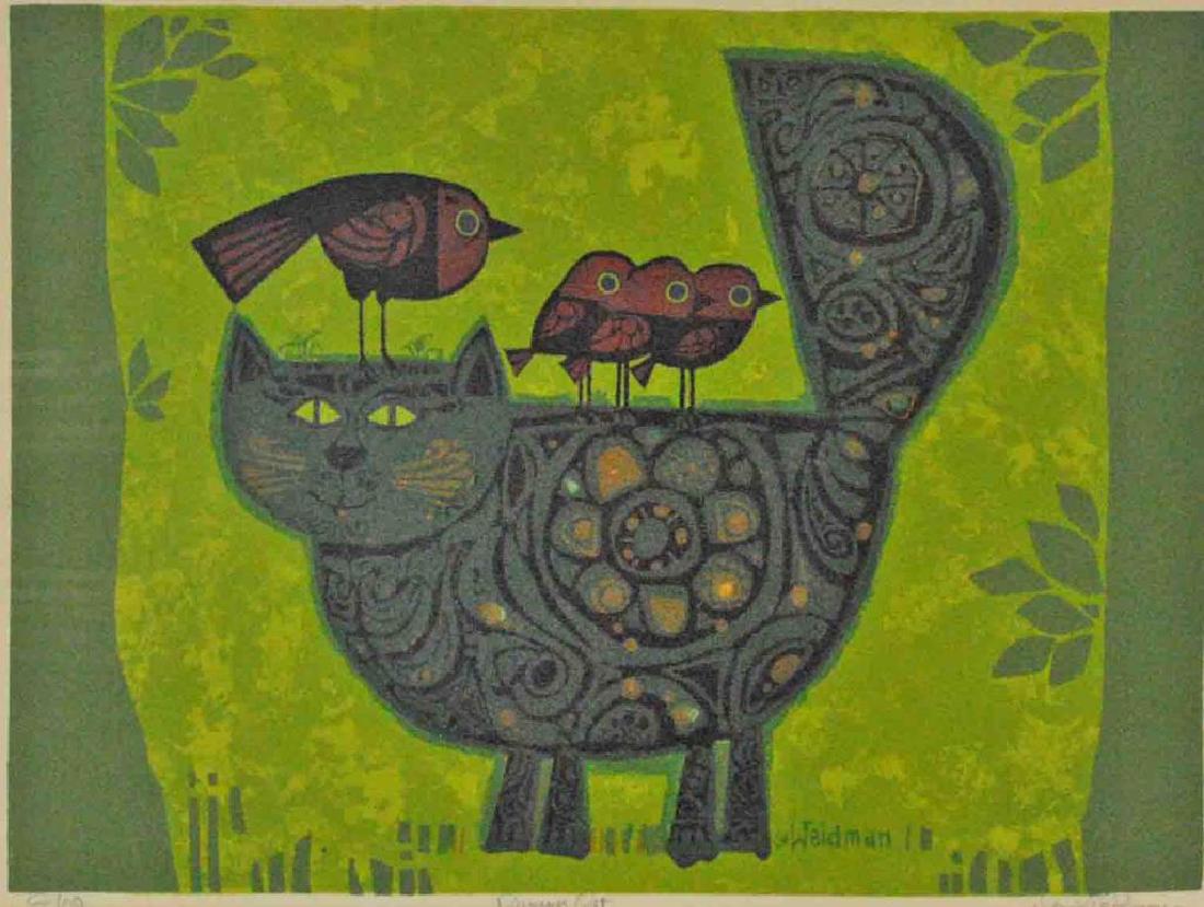 David Weidman Serigraph Dummy Cat