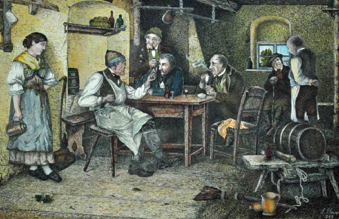 WATERCOLOR PAINTING SIGNED L. STEIN (1 of 4)