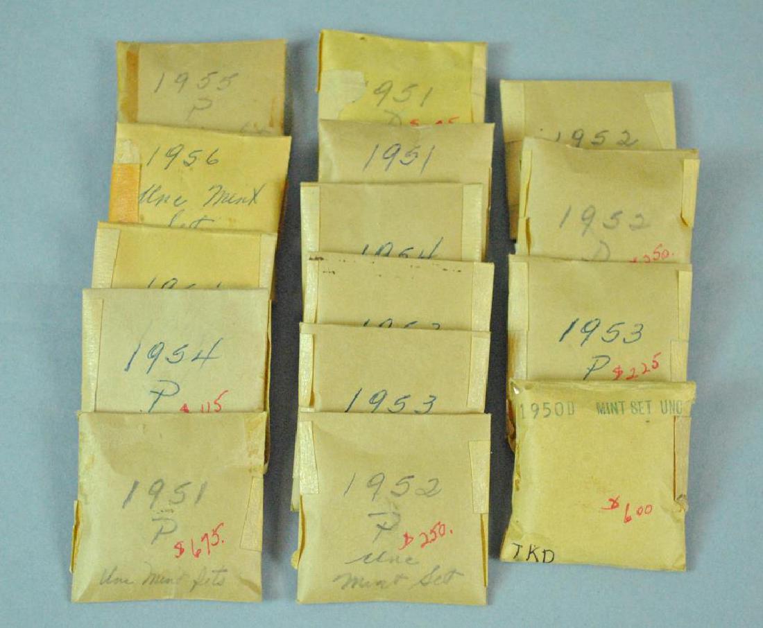 (15) 1950'S UNCIRCULATED US MINT 5-COIN SETS (1 of 4)