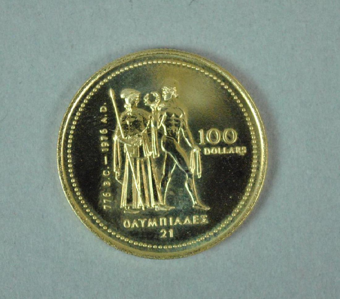 CANADIAN 1976 $100 OLYMPIC GOLD COIN (1 of 2)