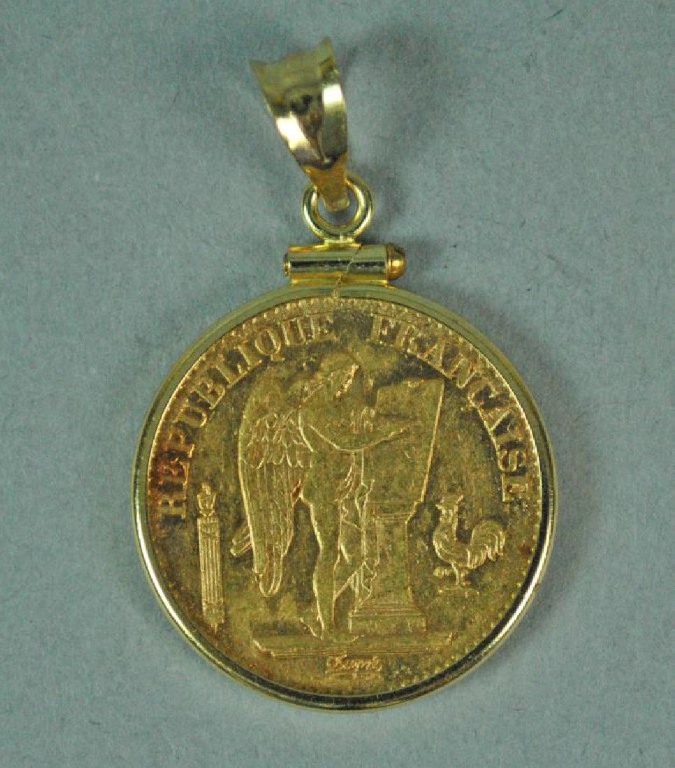 1896 French 20 Franc Angel Gold Coin