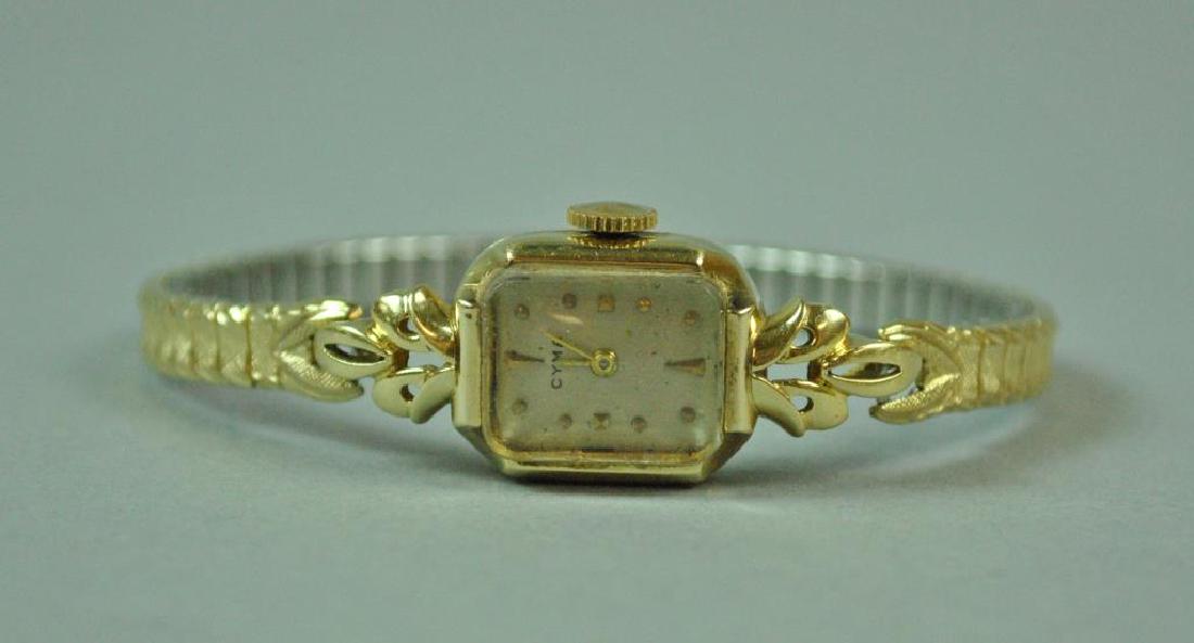 LADIES CYMA 14K GOLD CASE WATCH (1 of 2)